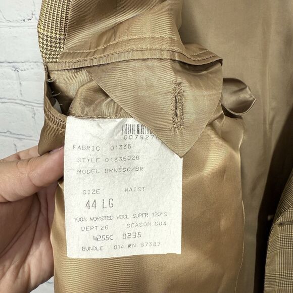 Vintage Brooks Brothers Houndstooth Blazer Mens Size 42L Plaid Wool Sports Coat - Picture 7 of 14